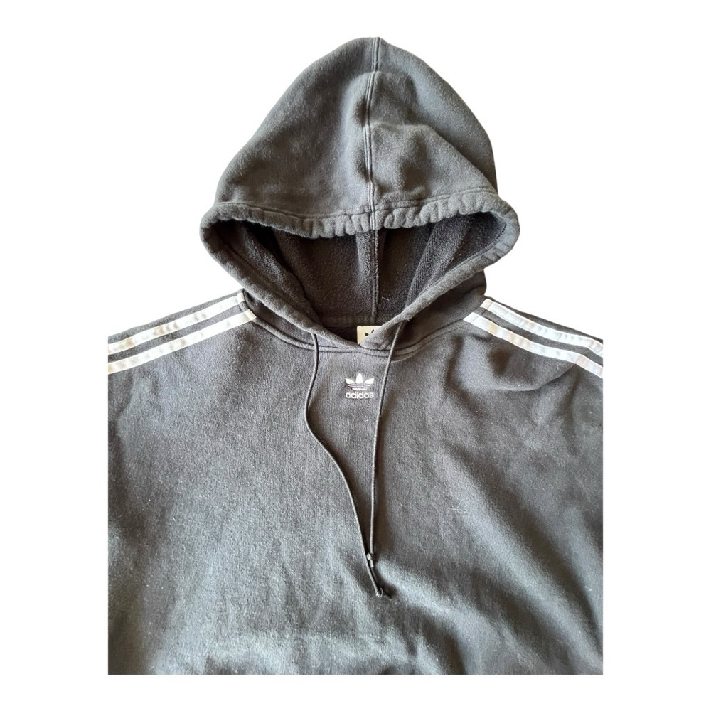 adidas Originals Cropped Hoodie, Women’s Medium Sweatshirt Retro Streetwear - Picture 3 of 8